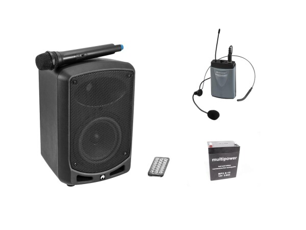 Set WAMS-65BT + Bodypack transmitter incl headset + Battery