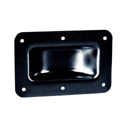 38083 BLK - Piatto a rotelle in acciaio, nero