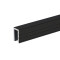 6200 BLK - Aluminium Capping Channel for 7 mm Dividing Wall, black