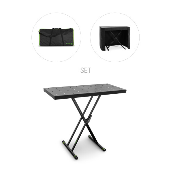 KSX 2 RD SET 1 - Supporto per tastiera X-Form doppio e piano di supporto Set 1