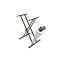 KSX 2 RD SET 1 - Supporto per tastiera X-Form doppio e piano di supporto Set 1