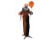 Halloween Figur Clown mit Luftballon, animiert, 166cm