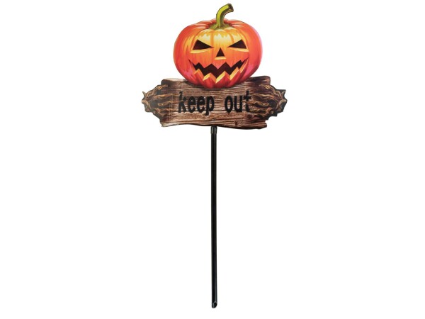 Halloween Bodenstecker Kürbis Zoll KEEP OUT Zoll , 50cm