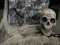 Halloween Dekostoff, grobmaschig, beige, 75x300cm