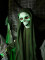 Halloween Figur Skelett mit grünem Umhang, animiert, 170cm