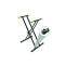 KSX 2 RD SET 2 - Supporto per tastiera con doppio sostegno a X e piano di appoggio Set 2