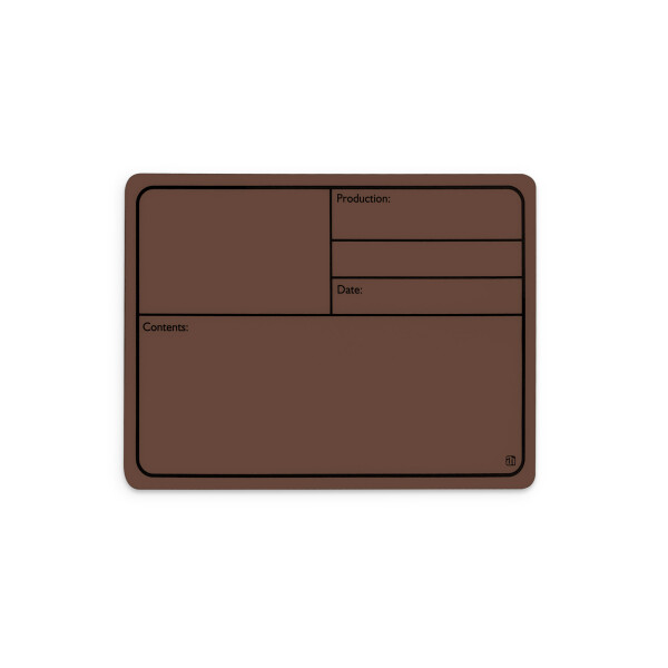 88001 M BROWN - Plastic tour label, magnetic 177 x127 mm, brown