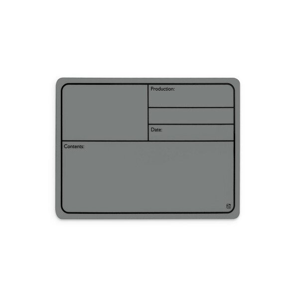 88001 M GREY - Beschriftungsschild Kunststoff, magnetisch 177 x127 mm, grau