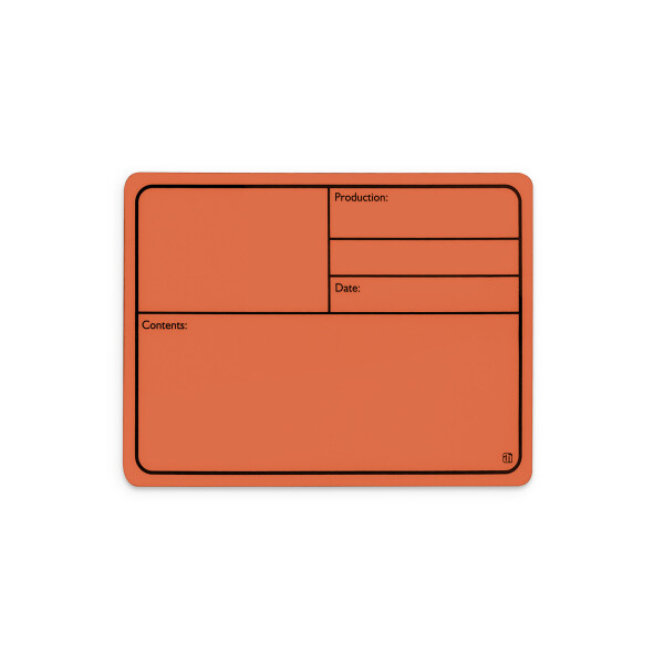 88001 M ORANGE - Plastic tour label, magnetic 177 x127 mm, orange