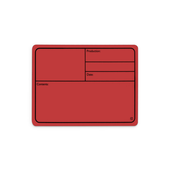 88001 M RED - Plastic tour label, magnetic 177 x127 mm, red