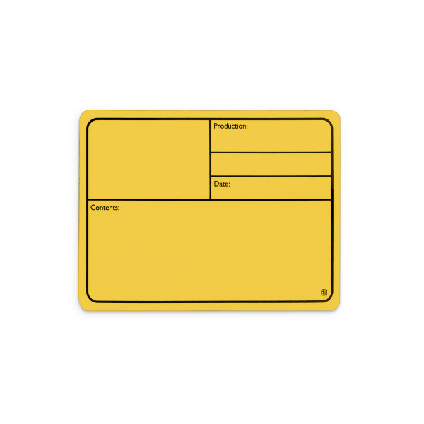 88001 M YELLOW - Plastic tour label, magnetic 177 x127 mm, yellow