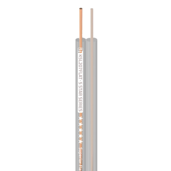 5 STAR SPEAKER 207 FLAT TRANS - Flat Speaker Cable | 0.75 mm² AWG18 | 100 m