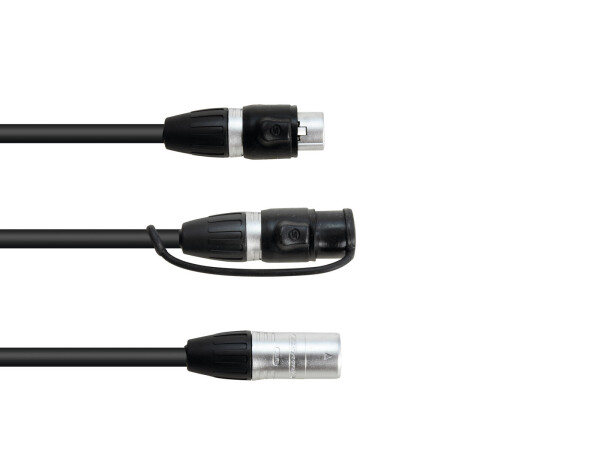 Adapter Cable DMX IP XLR 3pol(m)/2xIP XLR 3pol(f)
