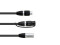 Adapter Cable DMX IP XLR 3pol(m)/2xIP XLR 3pol(f)