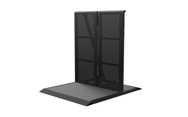 Crash Barrier - gerades Element mit Halbtür Öffnung rechts - BLACK