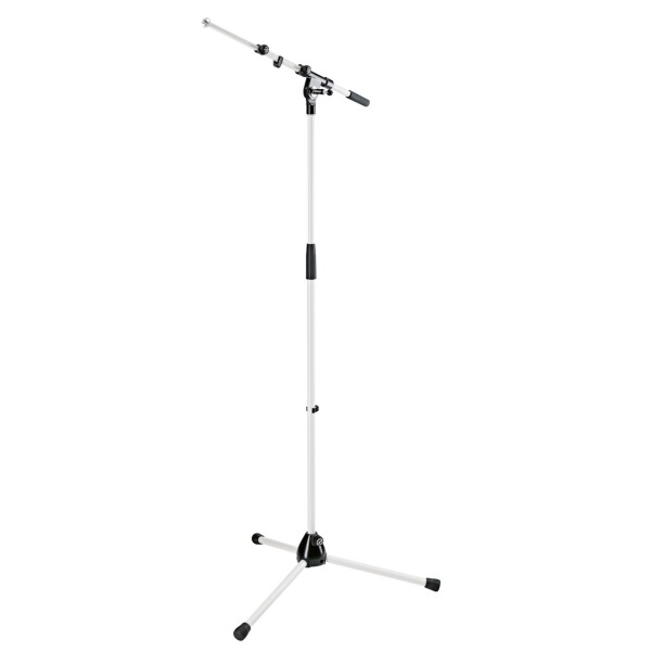 Mikrofonstativ 210/9 weiss mit Schwenkarm ausziehbar