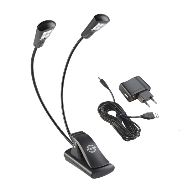 Notenpultleuchte Double4 LED FlexLight 12245, mit Batterien und Netzteil