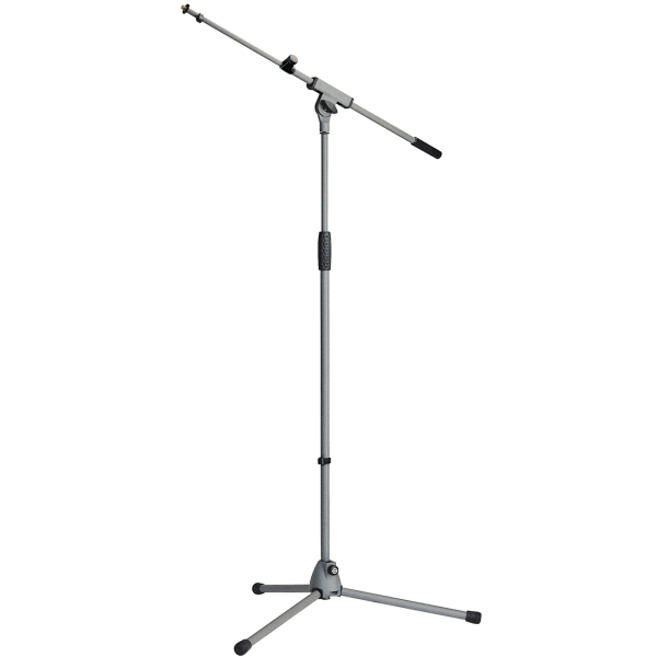Mikrofonstativ 210/80 "Soft-Touch" basaltgrau mit Schwenkarm