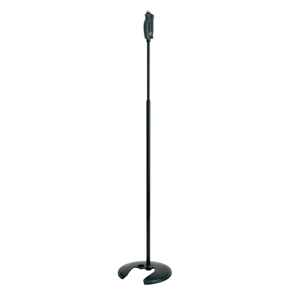 Mikrofonstativ 26075 schwarz mit Rundsockel,Onehand, stapelbar
