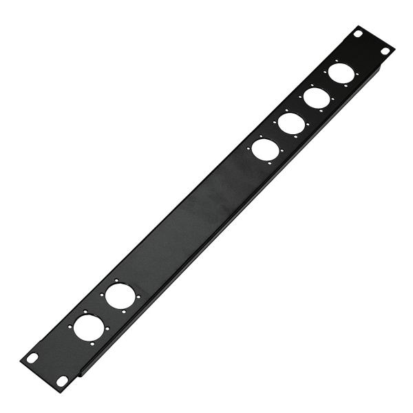 19" Frontplatte 28306, 1 HE, 6 Bohrungen für XLR Anschlüsse
