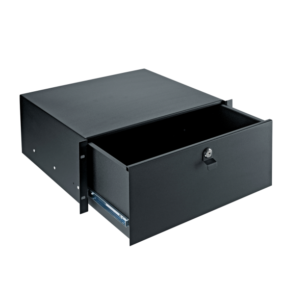 19" Rack-Schublade 491/2, schwarz, 4 HE, 8,7 kg