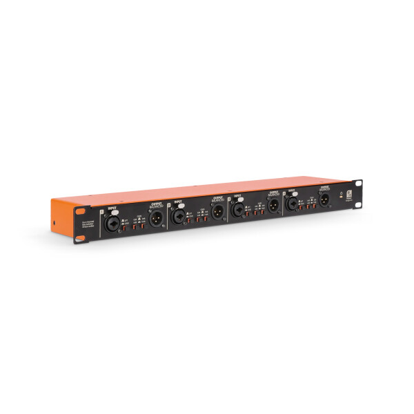 BRIDGE 4A+ - 4-kanalige, aktive DI-Box/Line-Isolation-Box im 19"-Rackformat