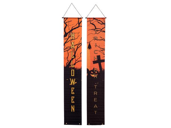 Halloween Banner, Haunted House, Set of 2, 30x180cm