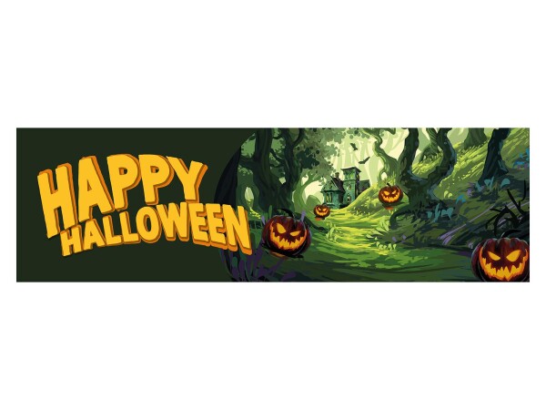 Halloween Banner, Haunted Forest, 300x90cm