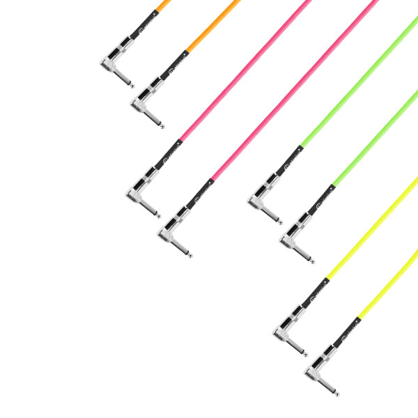 4 STAR IRR 0030 NEO SET - Pedalboard Patchkabel | 4er Set Adam Hall® Winkelklinke TS | 0,3 m