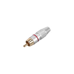 4 STAR CR2 RED - RCA connector male with red code ring