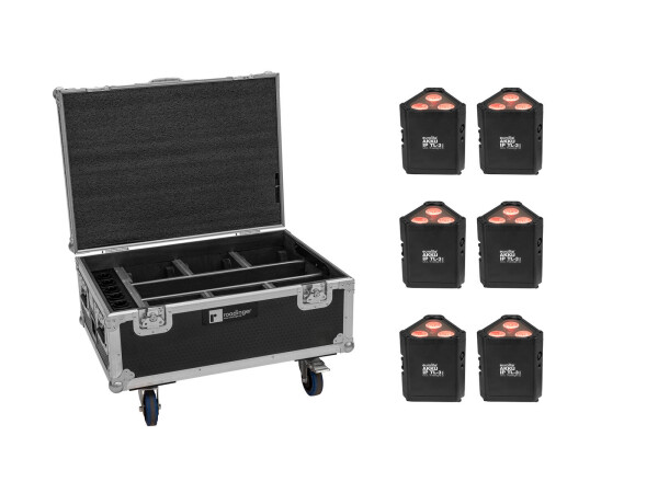 Set 6x AKKU IP TL-3 QCL + Case mit Rollen und Ladefunktion