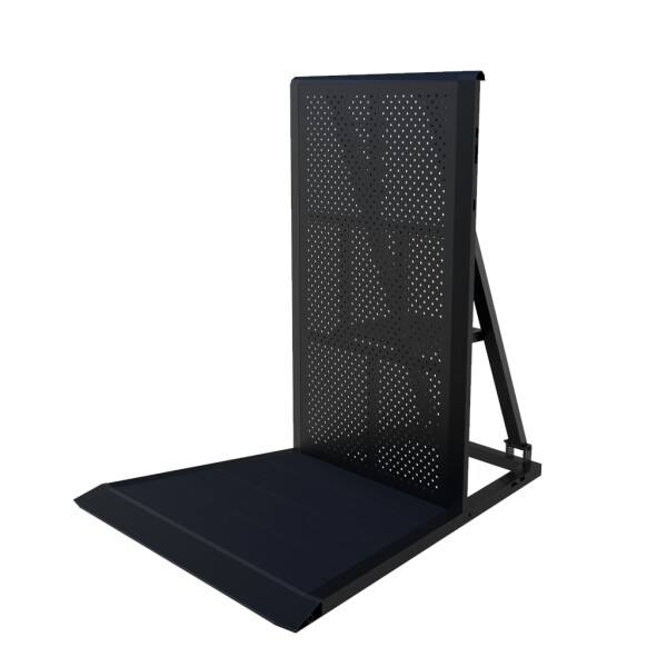 Crash Barrier - Corner 22.5° positive BLACK
