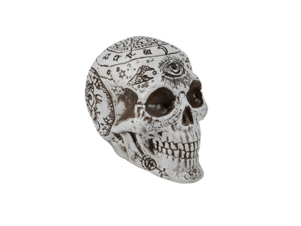 Halloween Skull, mystical, 12x10x18cm