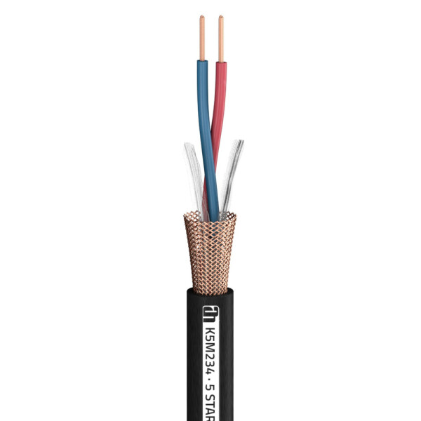 5 STAR MICROPHONE 234 PUR - Microphone Cable | 0.34 mm² AWG22 with PUR jacket | 100 m