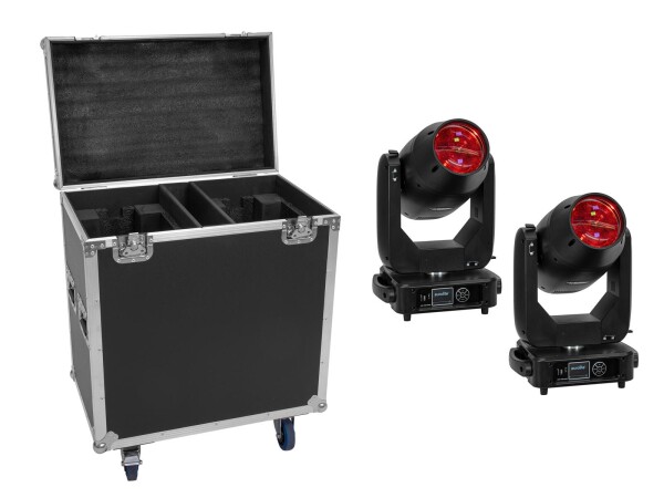 Set 2x LED TMH-S400 CMY + Case with wheels