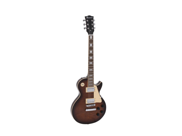 LP-700 E-Guitar, flamed brown