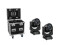 Set 2x DMB-100 LED Moving-Head + Flightcase mit Rollen