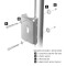 DQOR PB W - Masthalterung für die DQOR-Serie, weiß