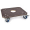 Profi Rollbrett, 60 x 50 cm, 450kg Traglast - 4 Blue Wheels (2 gebremst) | Höhe 15cm
