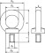 Eyebolt M10 | black | WLL 230kg - DIN 580 | zincato nero