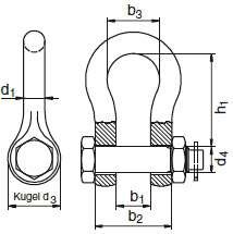 Shackle 3/4" | WLL 4,75t | Nut & Cotter -...