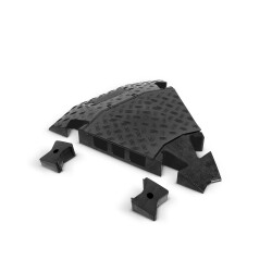 3 C BLK - Cable protector 3 channels | black | 45°...