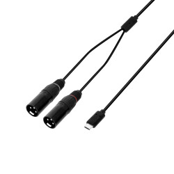 3 STAR Y MM USB-C 0300 - Câble USB-C en Y | 2 x XLR...