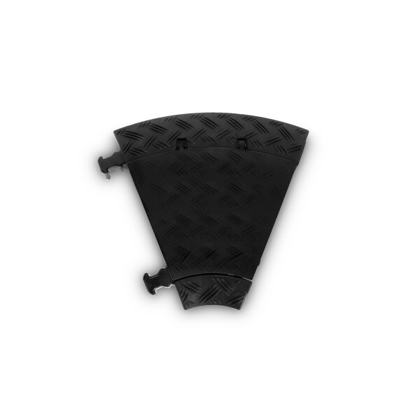 MINI C MK2 | LEFT | BLACK - Protezione cavo 3 canali | nero | curva a 45° a sinistra | carico medio | altezza 5cm