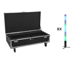 Set 8x AKKU IP Pixel Tube 360° PRO CRMX + Flightcase...
