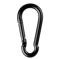 Carabiner 6 x 60 mm - 10 pieces- black