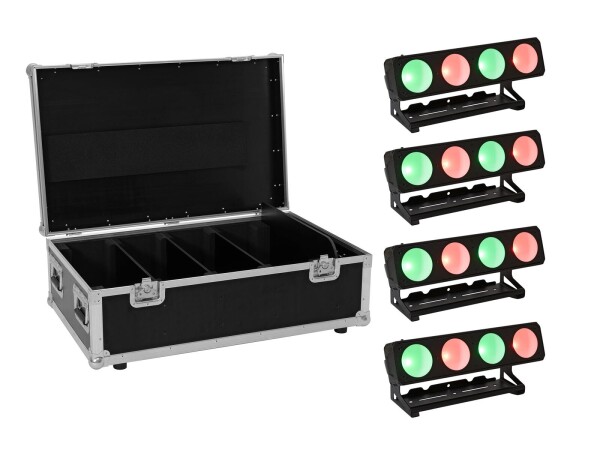 Set 4x LED PMB-4 COB QCL 30W Bar + Case
