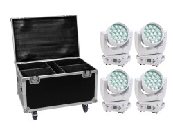 Set 4x LED TMH-X4 weiß + Case mit Rollen