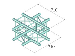 QUADLOCK ROAD S6082C-41 4-way Cross Piece