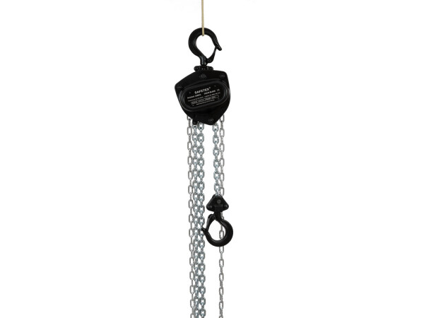 Chain hoist 250kg 6m hub black